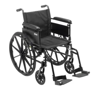 Cruiser X4 Lightweight Dual Axle Wheelchair with Adjustable Detachable Arms, Full Arms, Swing Away Footrests, 20" Seat - 1 Each