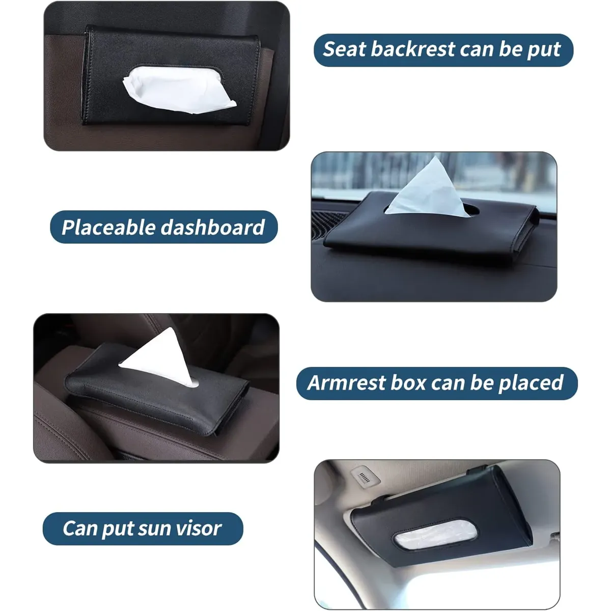 Custom Logo Car Tissue Holder, Car Visor Tissue Holder, Sun Visor Mask Box, Car Tuning Accessories