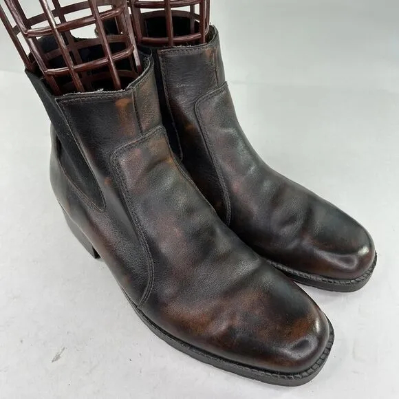 Dexter USA Men's Chelsea Boots US 10.5 M Brown Pull-On Casual Square-Toe Boot