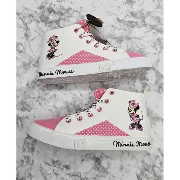 Disney Ground Up Minnie Hi Poses Girl's Sneakers Size 5