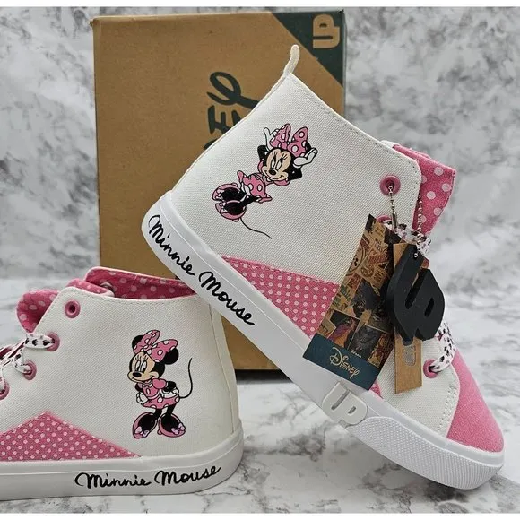 Disney Ground Up Minnie Hi Poses Girl's Sneakers Size 5