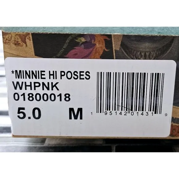 Disney Ground Up Minnie Hi Poses Girl's Sneakers Size 5