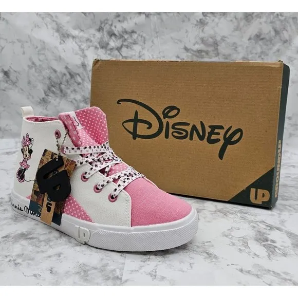 Disney Ground Up Minnie Hi Poses Girl's Sneakers Size 5