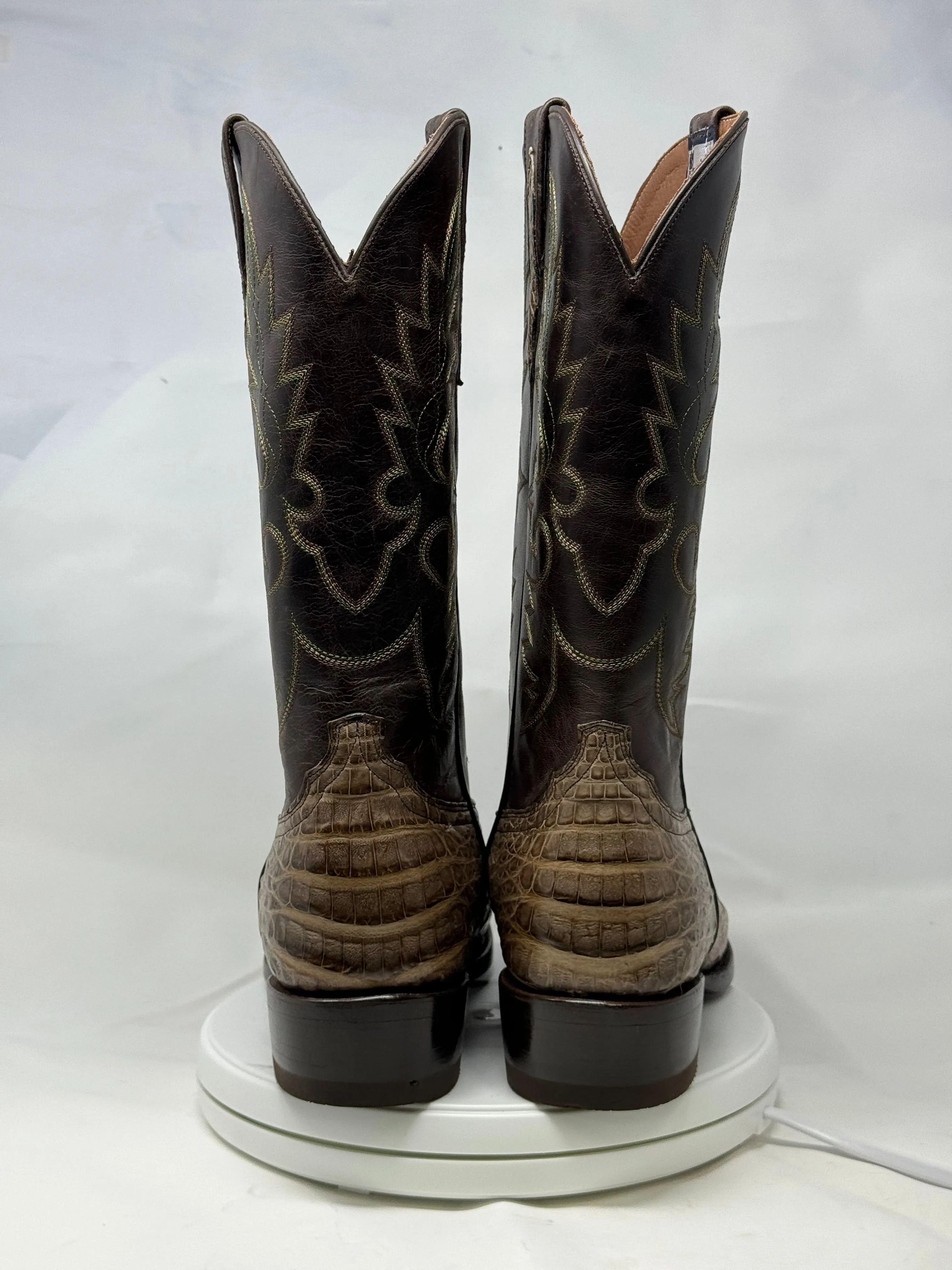 DJ2051 | Don Juan Boots Men's Caiman Belly Chocomink Diamond Toe