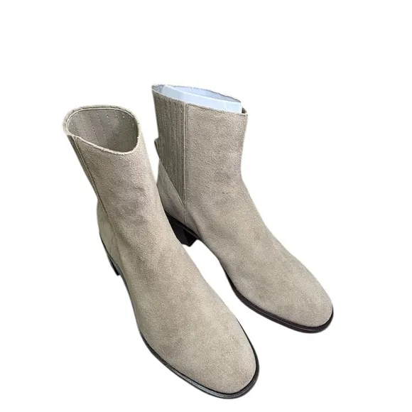 Dolce Vita Gray Linny H2O Heeled Ankle Boots with Block Heel - Size 9