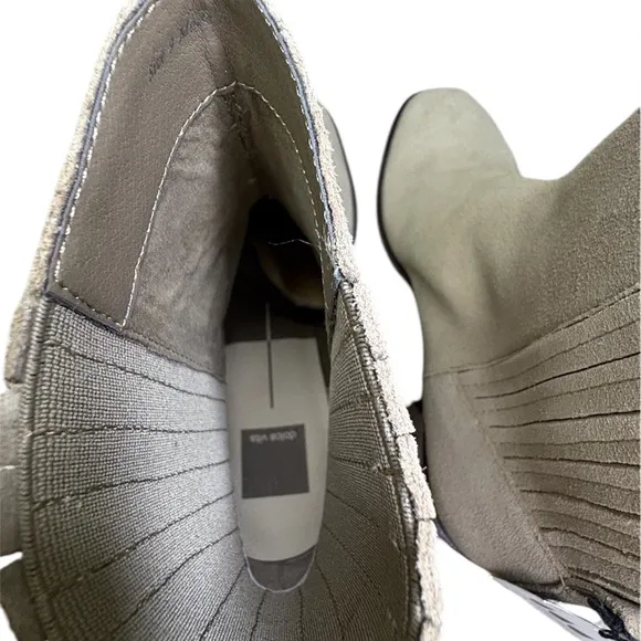 Dolce Vita Gray Linny H2O Heeled Ankle Boots with Block Heel - Size 9