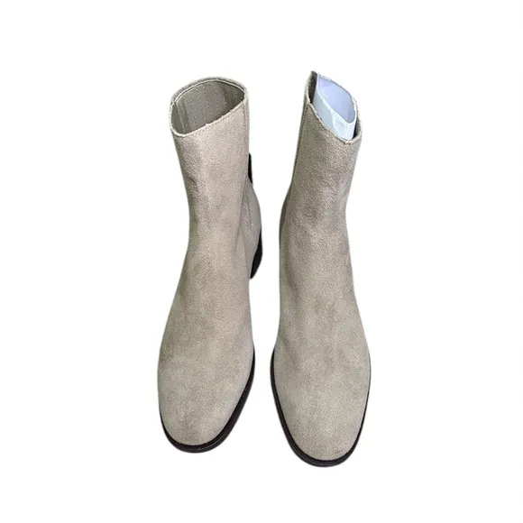 Dolce Vita Gray Linny H2O Heeled Ankle Boots with Block Heel - Size 9