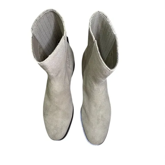 Dolce Vita Gray Linny H2O Heeled Ankle Boots with Block Heel - Size 9