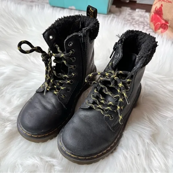 Dr. Martens Unisex 1460 Collar J Black Leather Boots Size 12