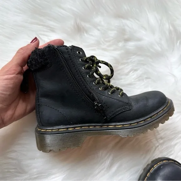 Dr. Martens Unisex 1460 Collar J Black Leather Boots Size 12