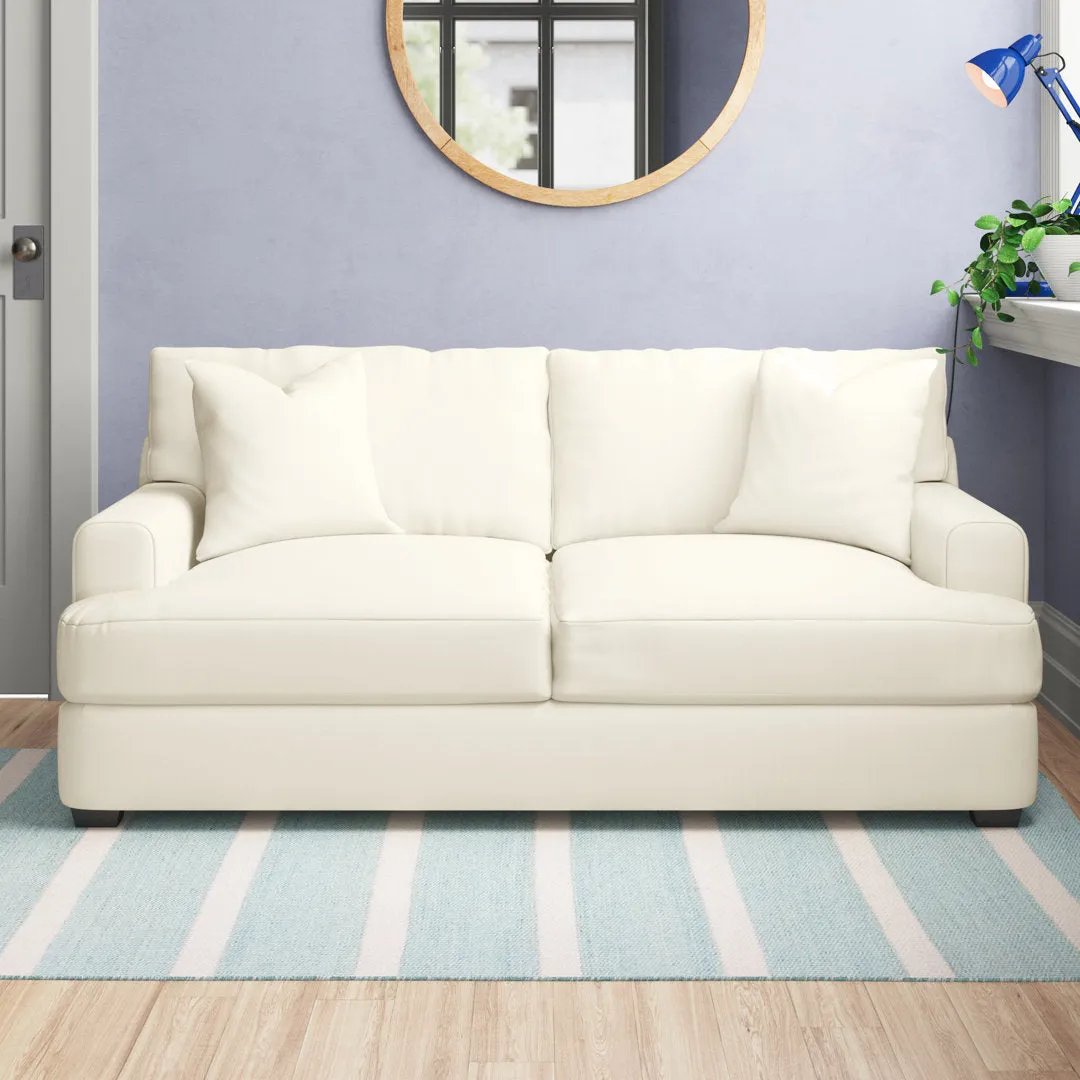 Emilio 65" Recessed Arm Loveseat With Reversible Cushions Wayfair Custom Upholstery™ Fabric: Canvas Granite Sunbrella® Canvas