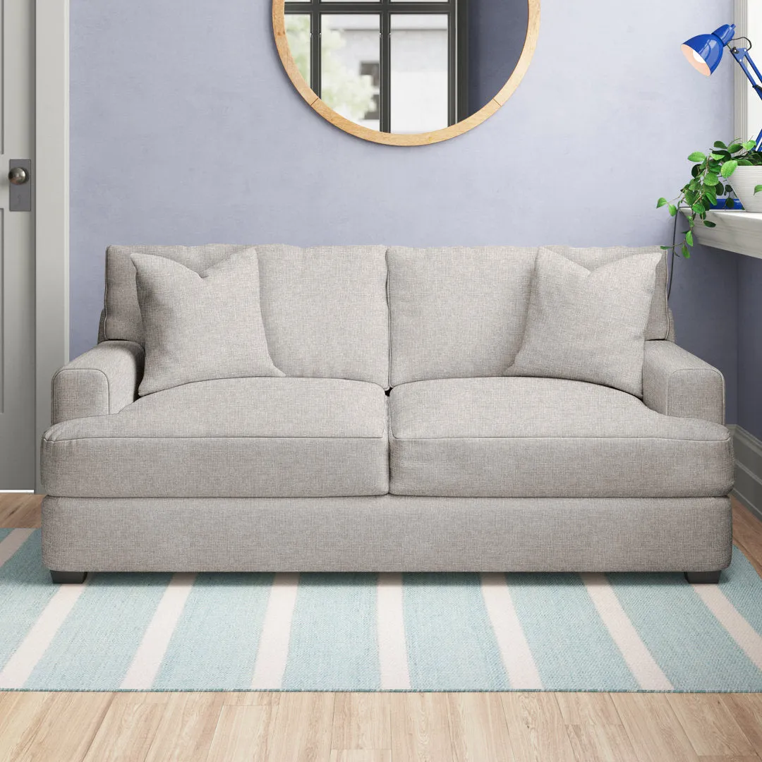 Emilio 65" Recessed Arm Loveseat With Reversible Cushions Wayfair Custom Upholstery™ Fabric: Canvas Granite Sunbrella® Canvas
