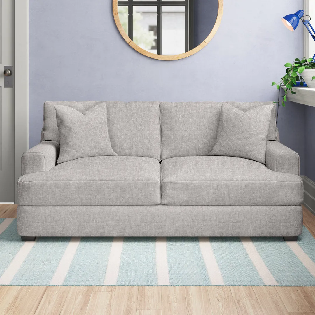 Emilio 65" Recessed Arm Loveseat With Reversible Cushions Wayfair Custom Upholstery™ Fabric: Canvas Granite Sunbrella® Canvas