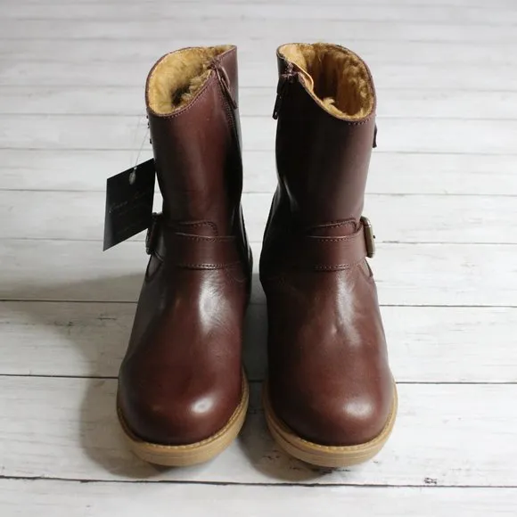 Enzo Tesoti Spain Girl's Youth Size 2 Brown Leather Buckle Dress Boots