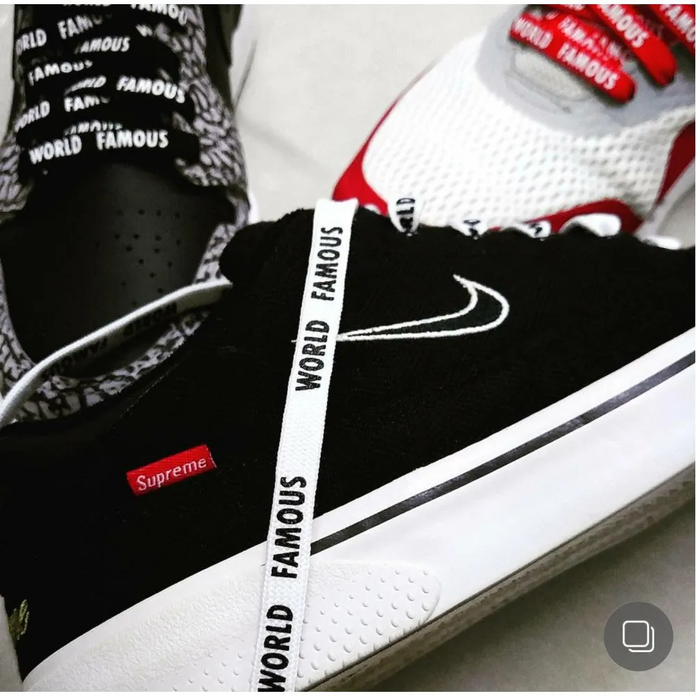 Exclusive "WORLD FAMOUS" LE Custom Shoelaces