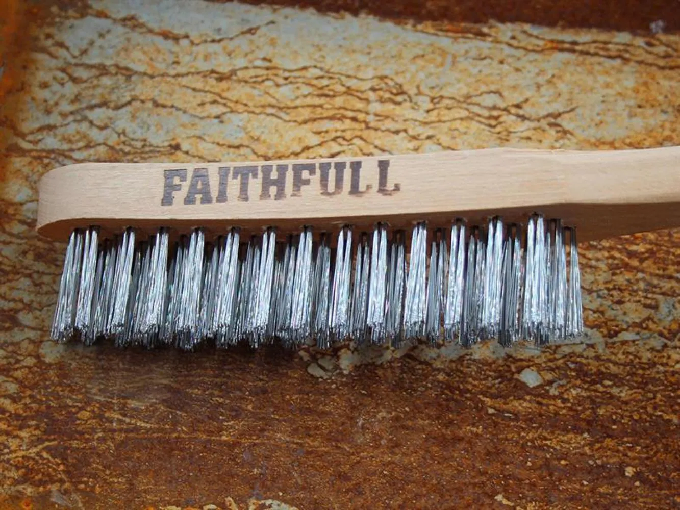 Faithfull Lightweight Scratch Brush, Four Row