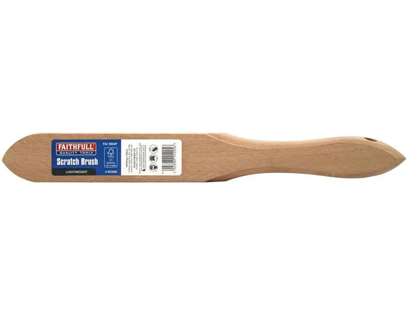 Faithfull Lightweight Scratch Brush, Four Row
