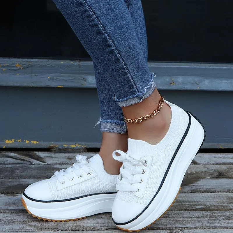 Fashion Women's Low-top Platform Canvas Shoes