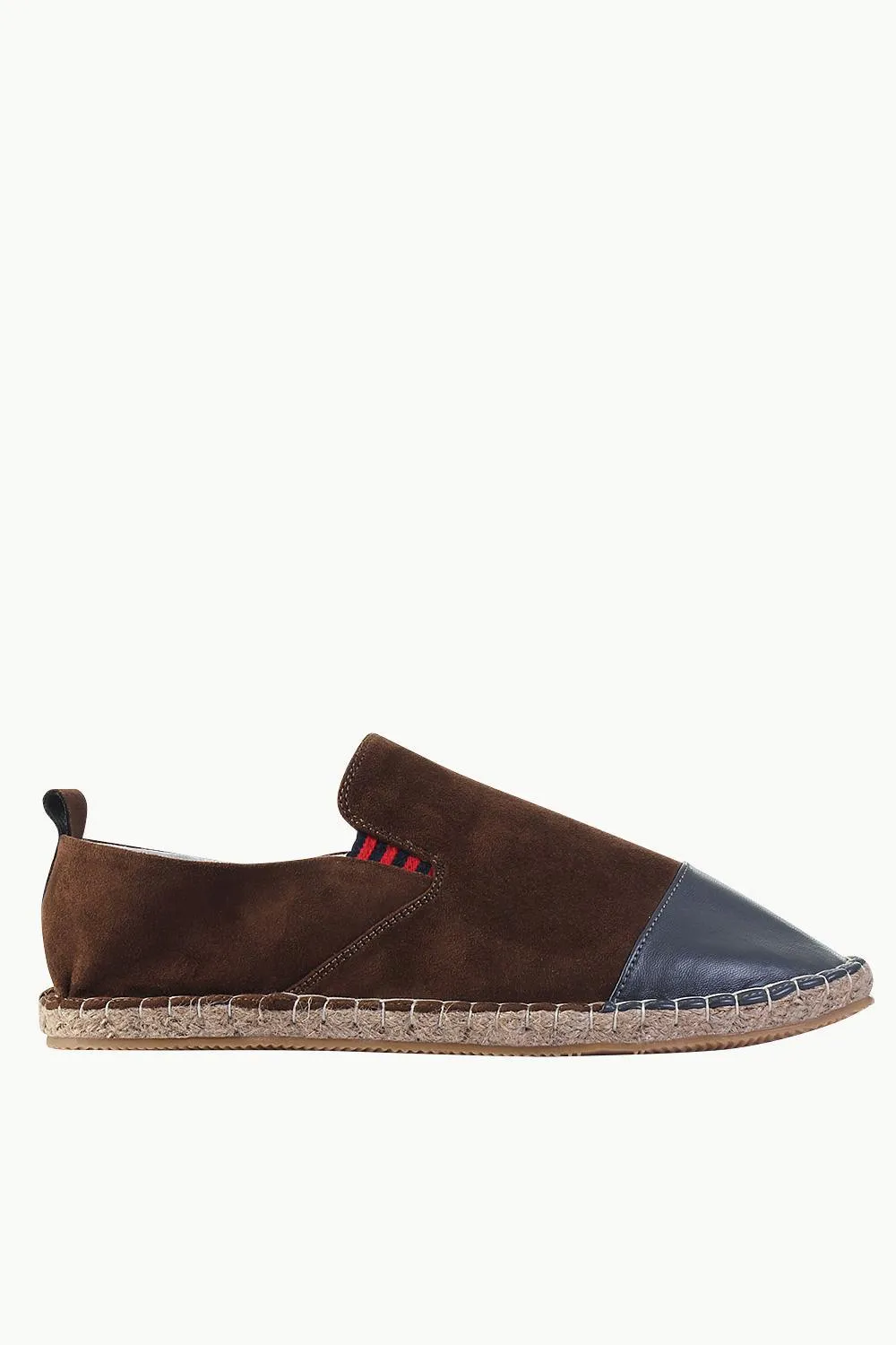 Faux Leather Top Suede Espadrilles