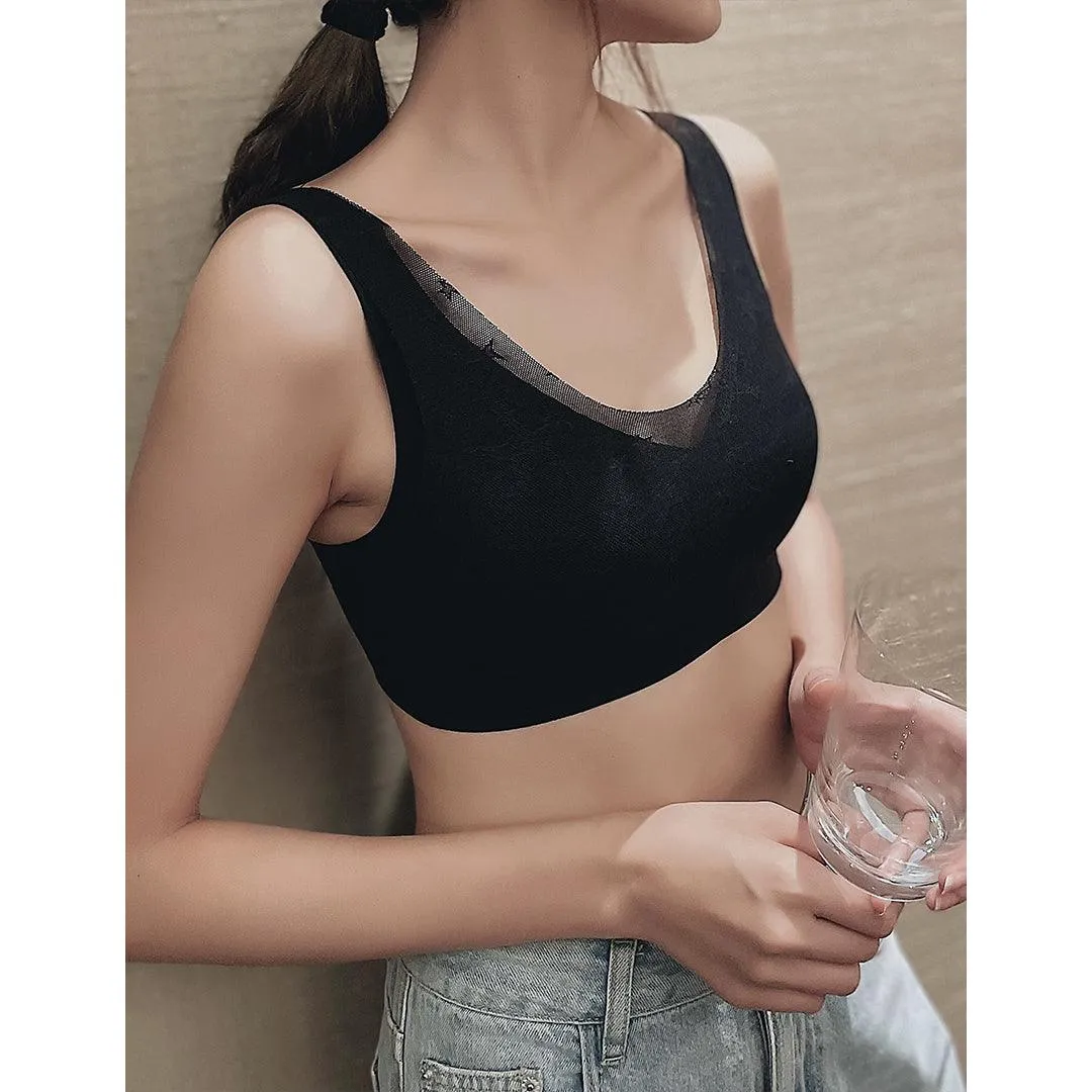 Filhot™ Star Pattern Seamless Breathable Lace Bra