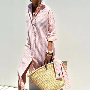 Florine | Elegant Striped Blouse Dress