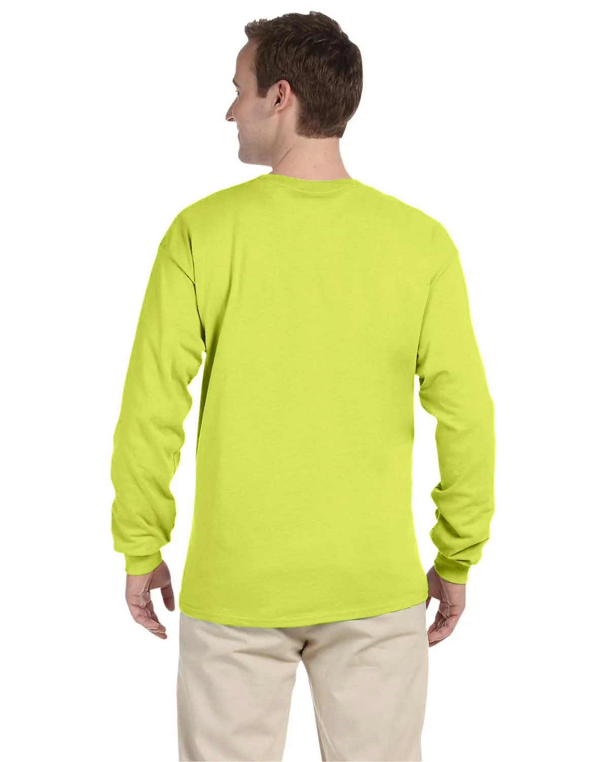 Fruit of the Loom Lightweight Long Sleeve T-Shirt | Safety Green