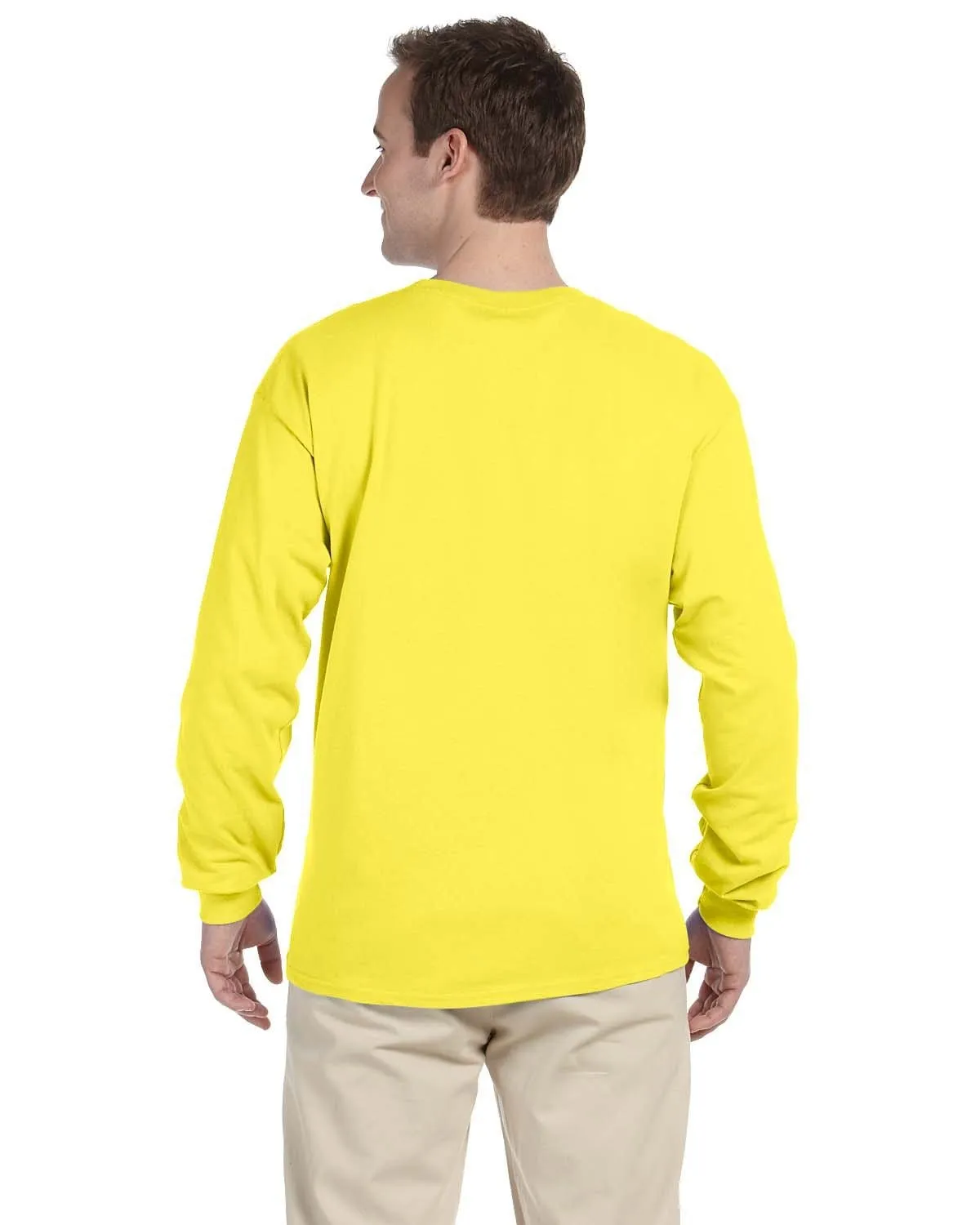 Fruit of the Loom Lightweight Long Sleeve T-Shirt | Yellow
