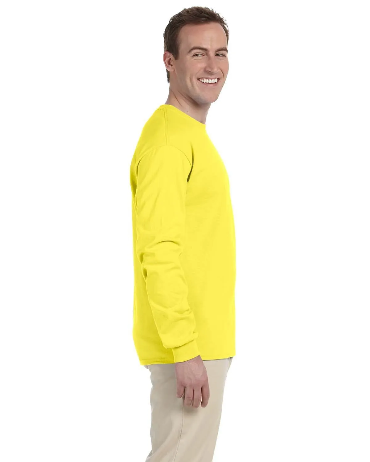 Fruit of the Loom Lightweight Long Sleeve T-Shirt | Yellow