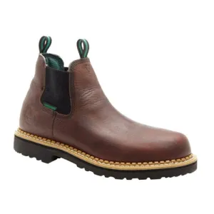 Georgia GR500 4" Giant Waterproof High Romeo Slip On Oil Resistant Chelsea Boots