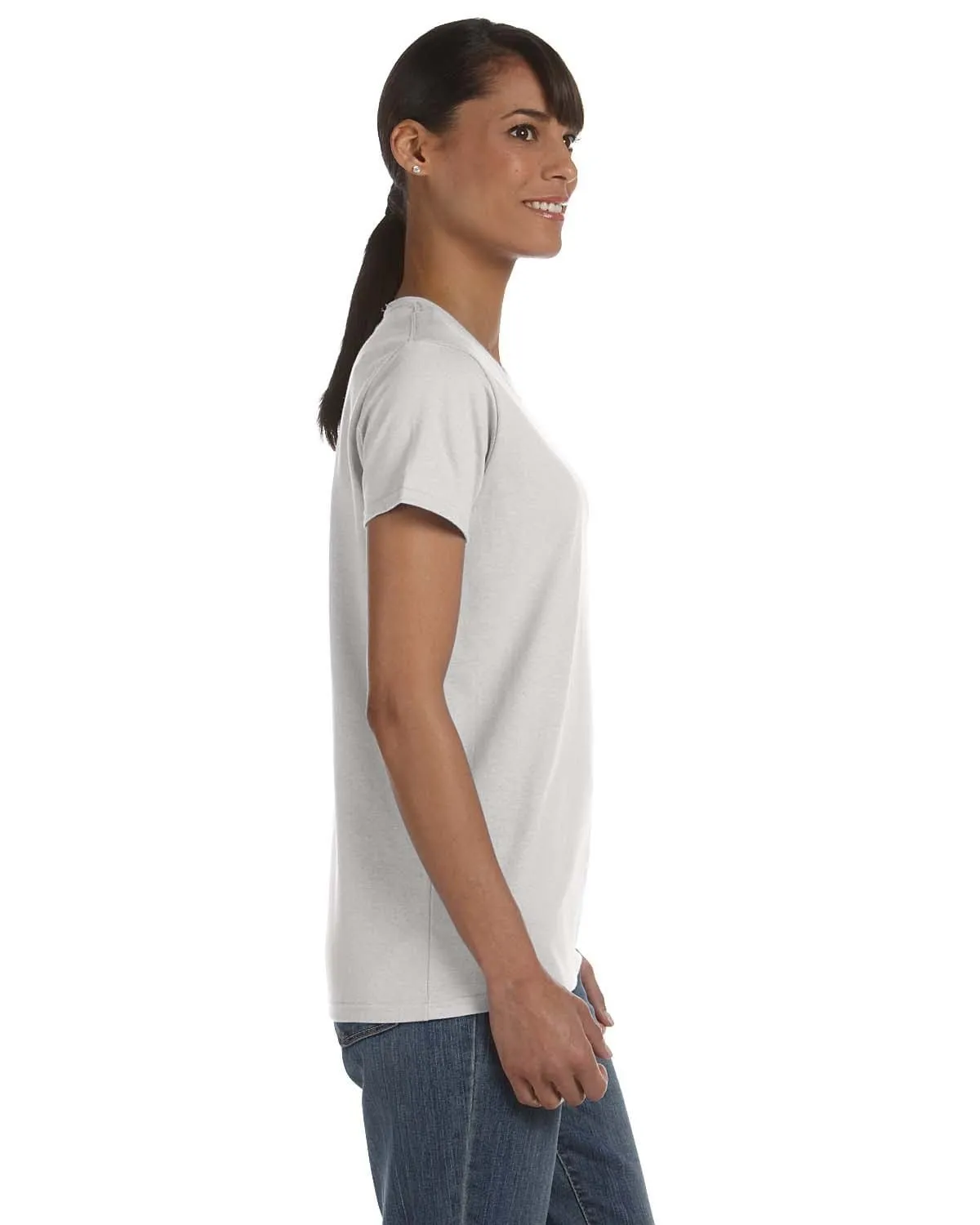 Gildan Ladies Lightweight 100% Cotton T-Shirt | Ash Grey