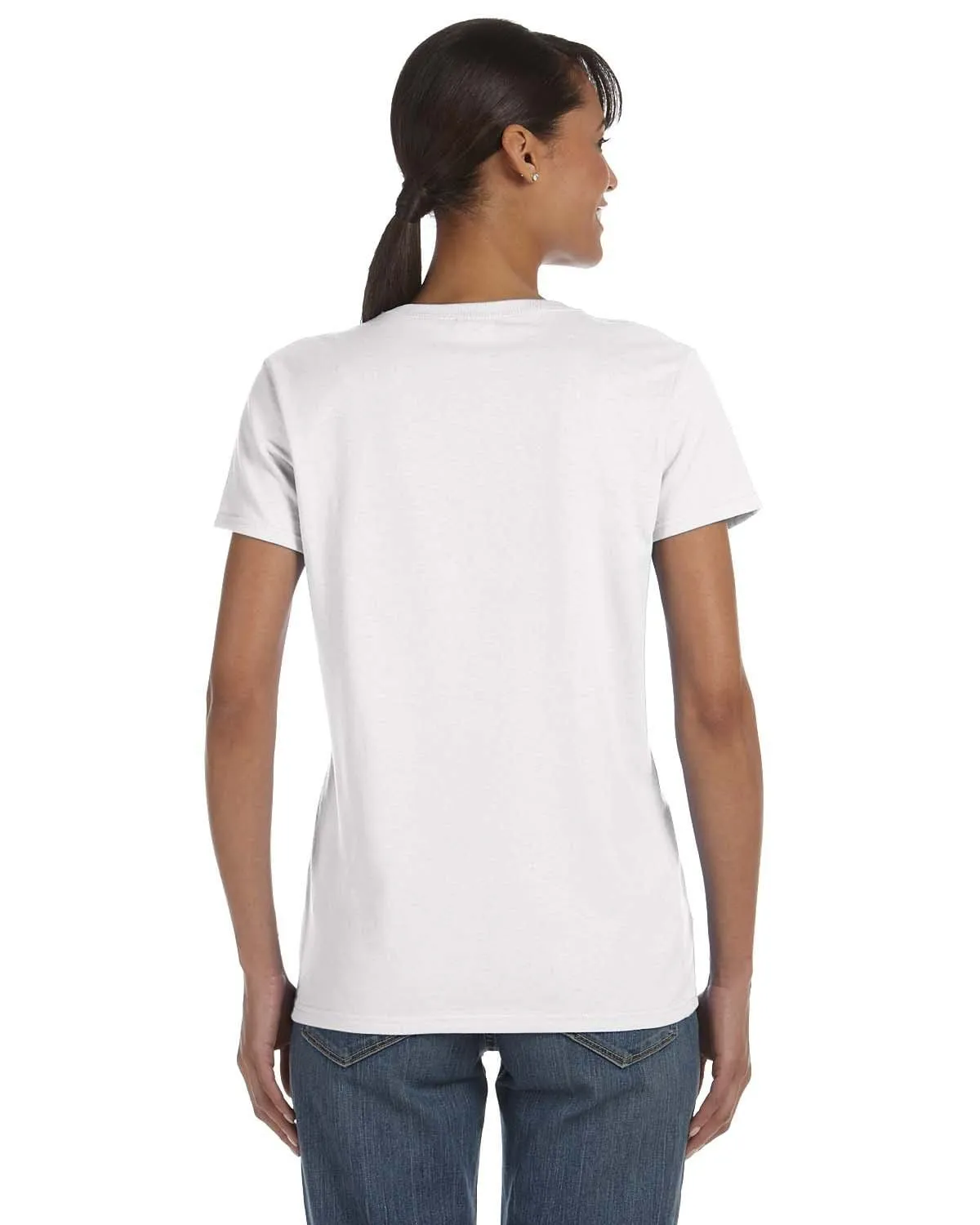 Gildan Ladies Lightweight 100% Cotton T-Shirt | White
