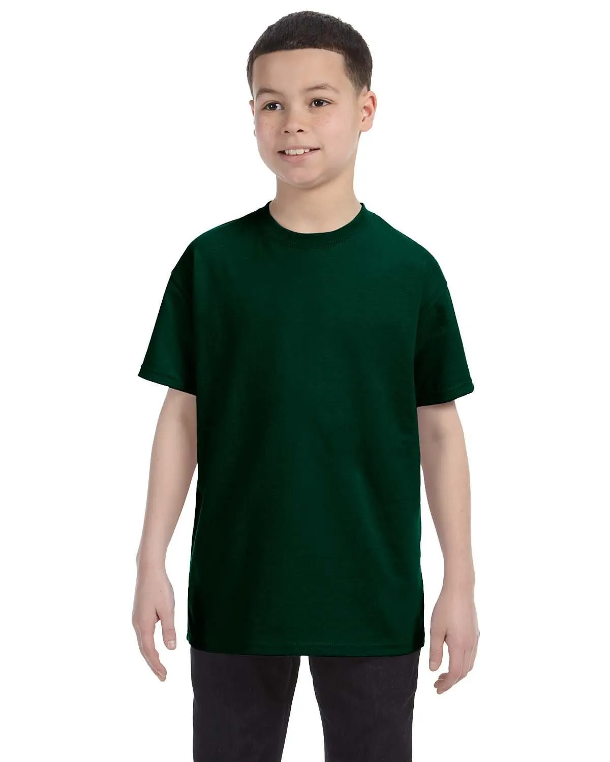 Gildan Youth Lightweight 100% Cotton T-Shirt | Forest Green