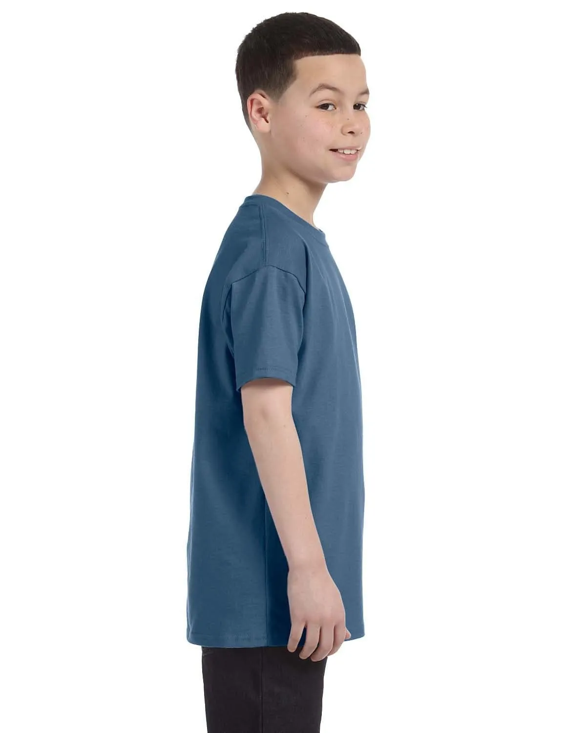 Gildan Youth Lightweight 100% Cotton T-Shirt | Indigo Blue