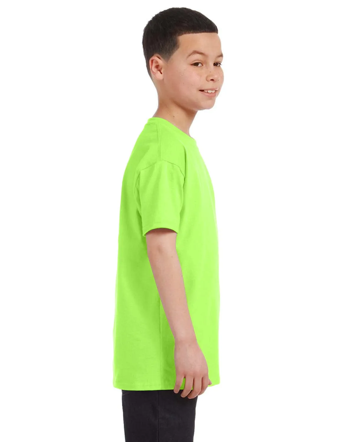 Gildan Youth Lightweight 100% Cotton T-Shirt | Neon Green