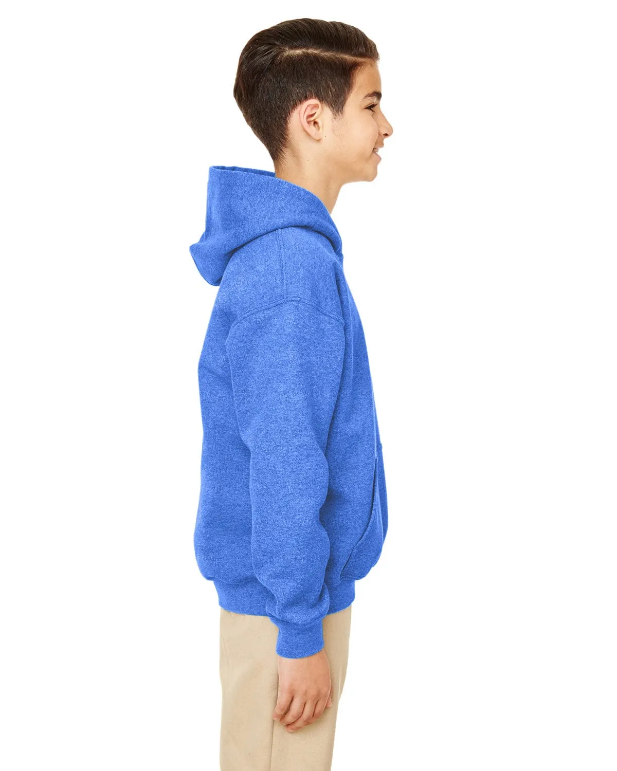 Gildan Youth Lightweight 50/50 Hoodie | Hthr Sport Royal