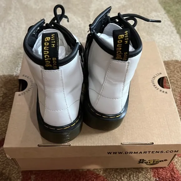 Girl’s White Dr Martens Boots