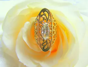 Gold with Marquis Diamond Ring
