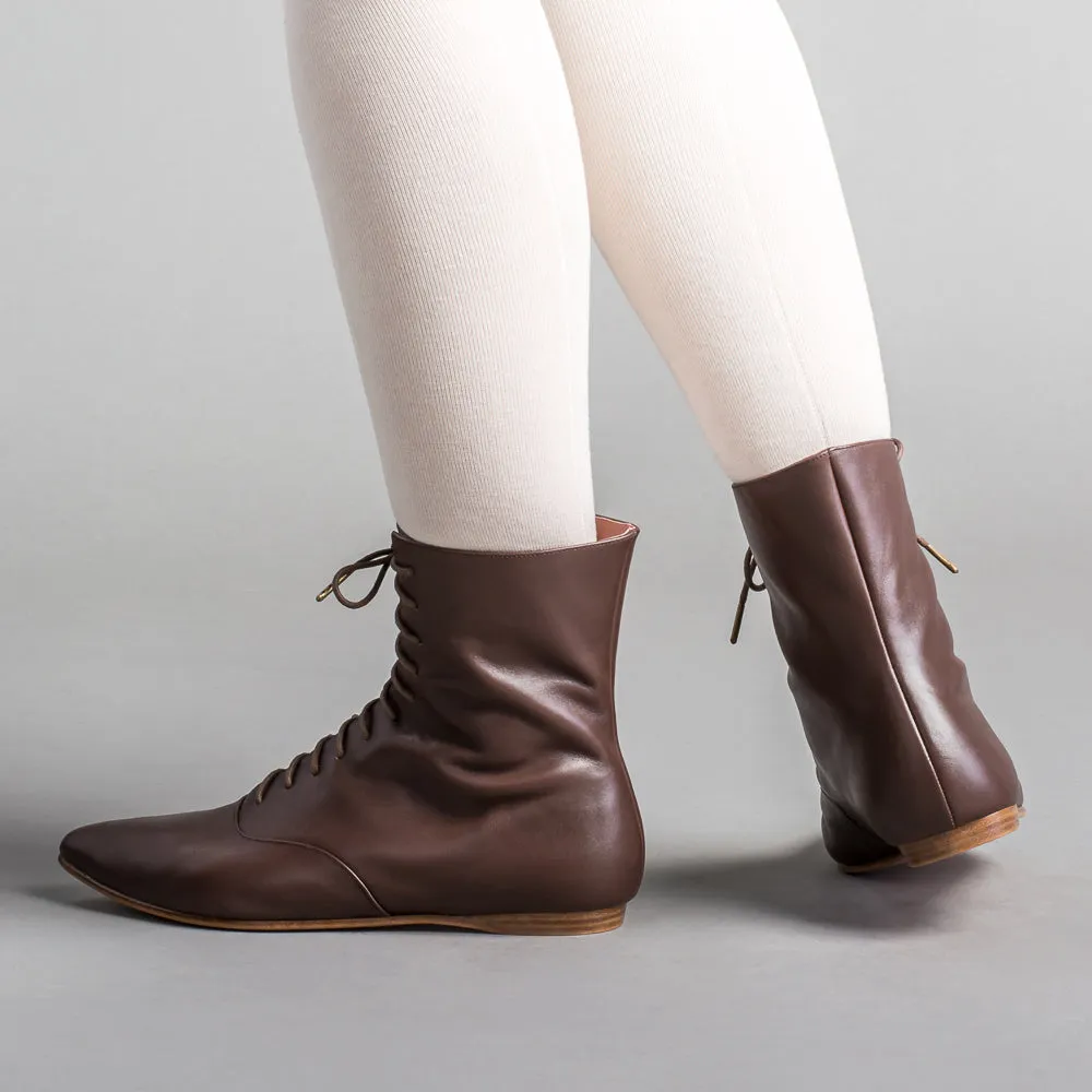 Hartfield Regency Leather Boots (Brown)