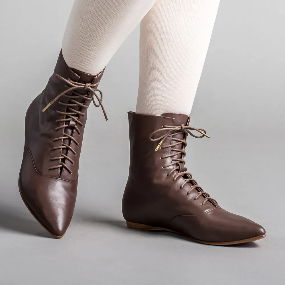 Hartfield Regency Leather Boots (Brown)