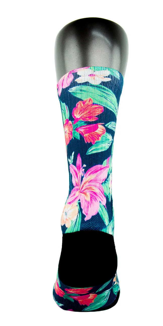 Hawaiian Floral CES Custom Socks