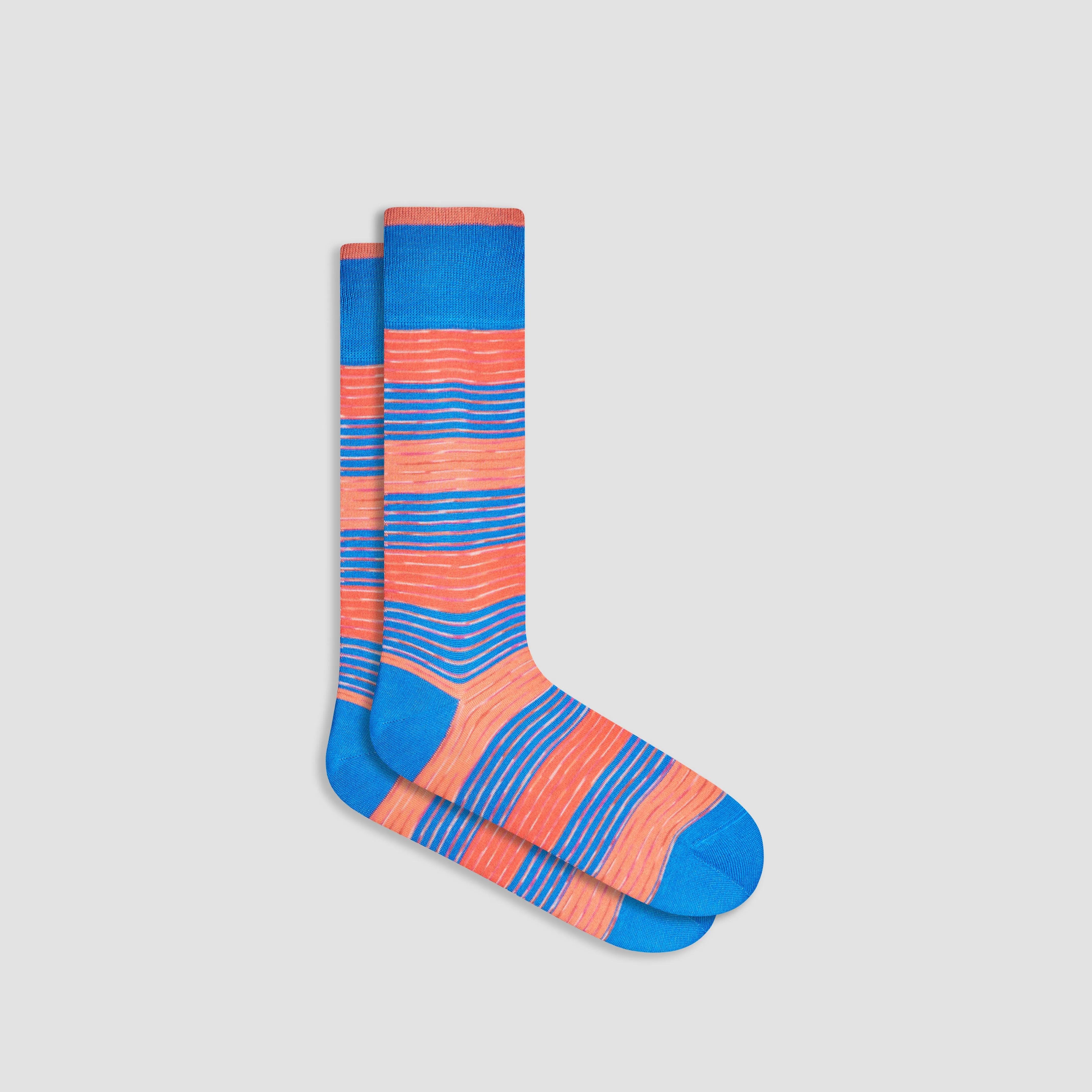 Heather Striped Mid-Calf Socks