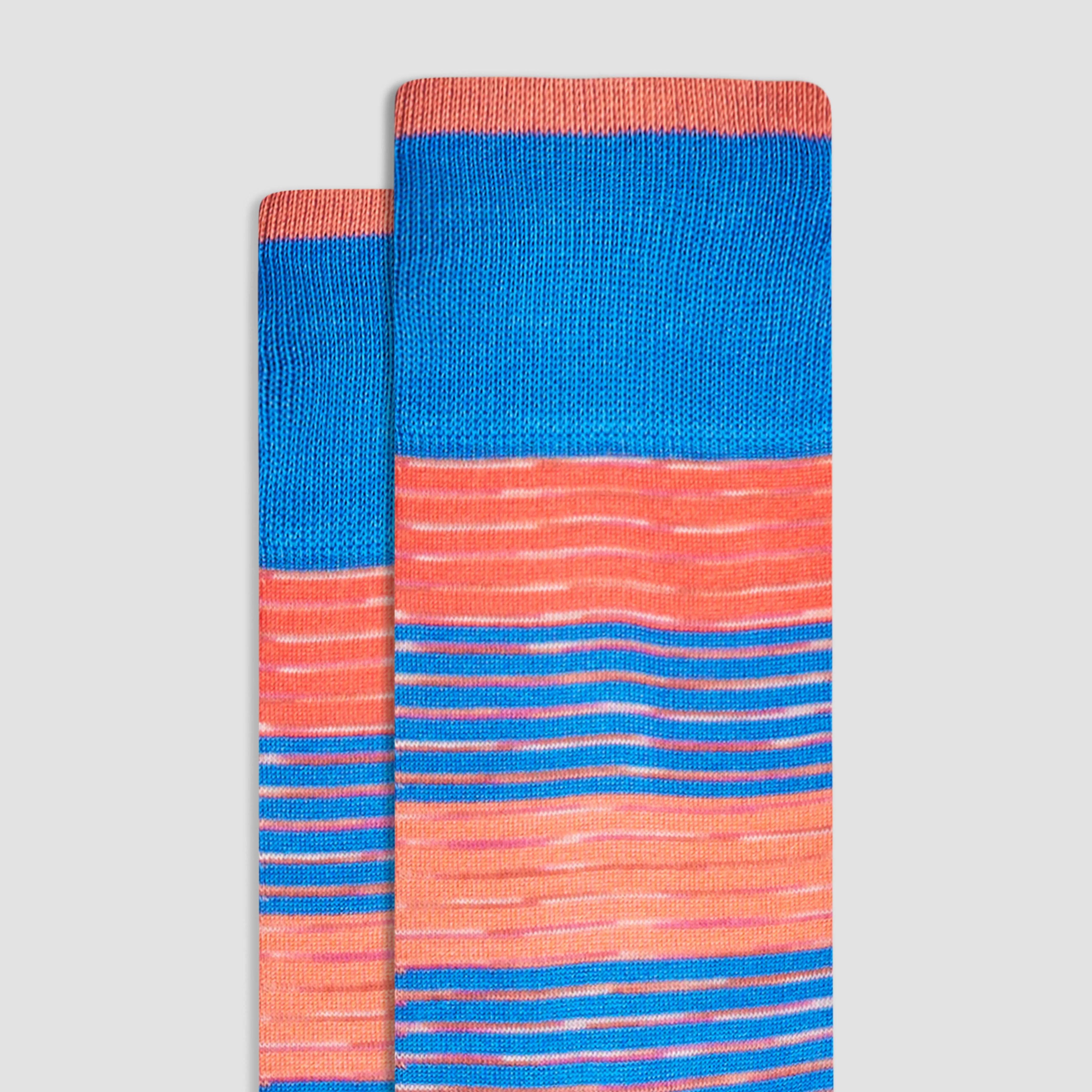 Heather Striped Mid-Calf Socks