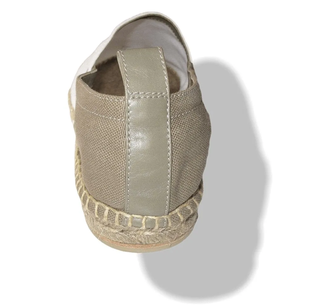 Hermes Kaki White Eusebio Espadrilles Sneakers Men Shoes Sz 44 New!