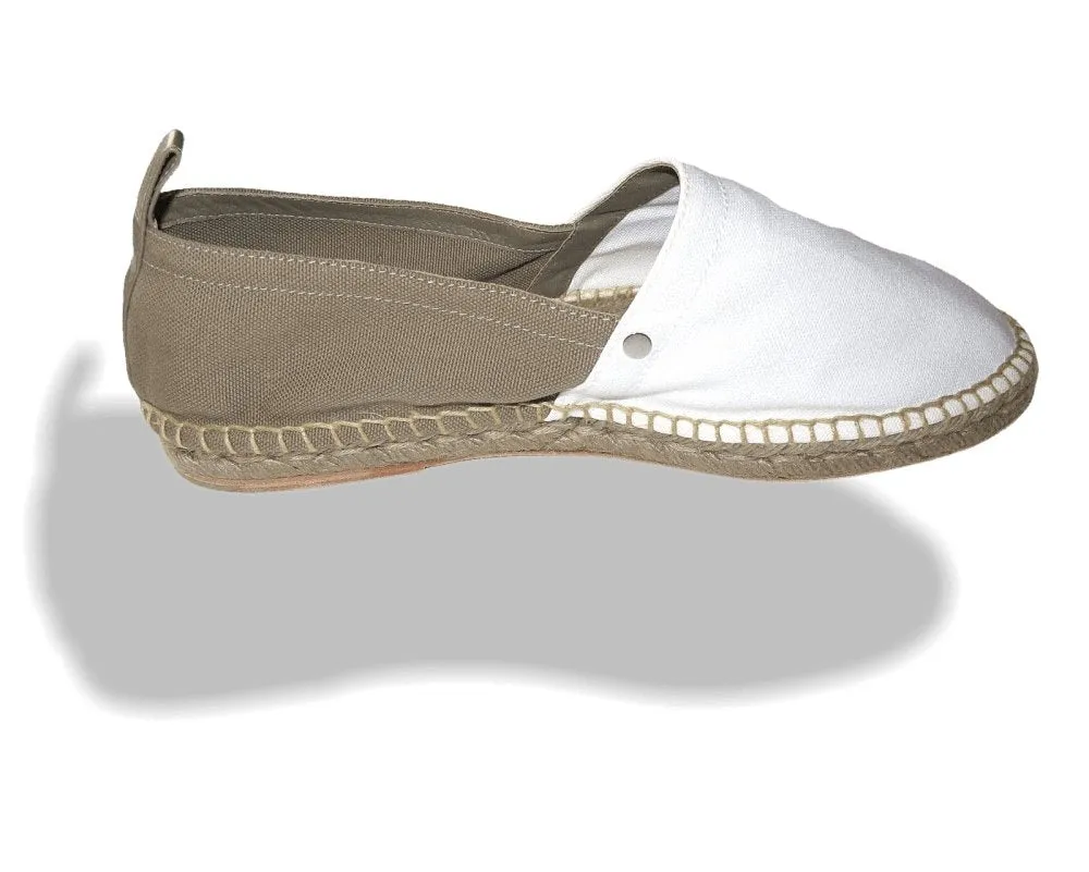 Hermes Kaki White Eusebio Espadrilles Sneakers Men Shoes Sz 44 New!