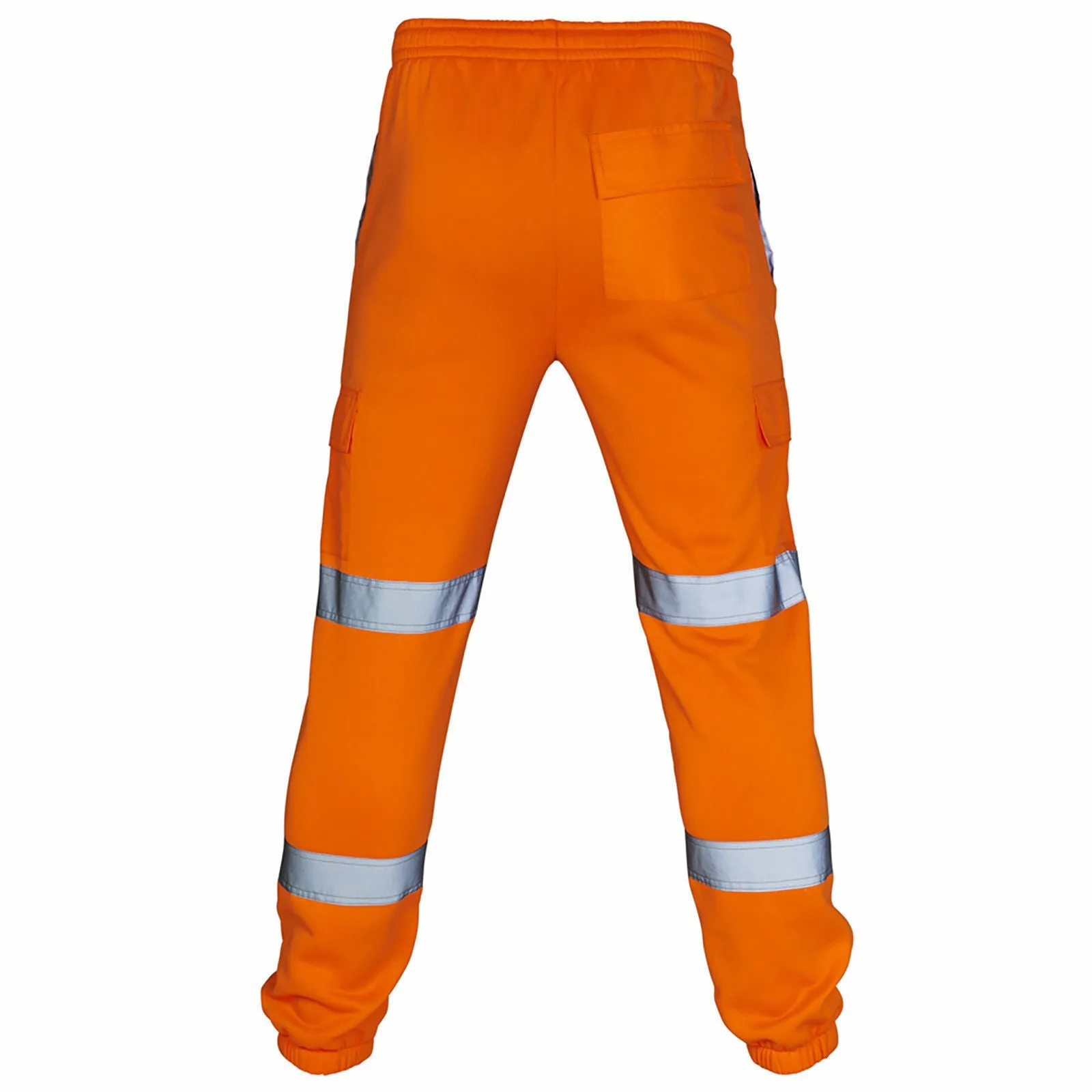 HI VIS VIZ VISIBILITY JOGGING BOTTOMS JOGGERS THICK SWEAT PANTS SAFETY TROUSERS