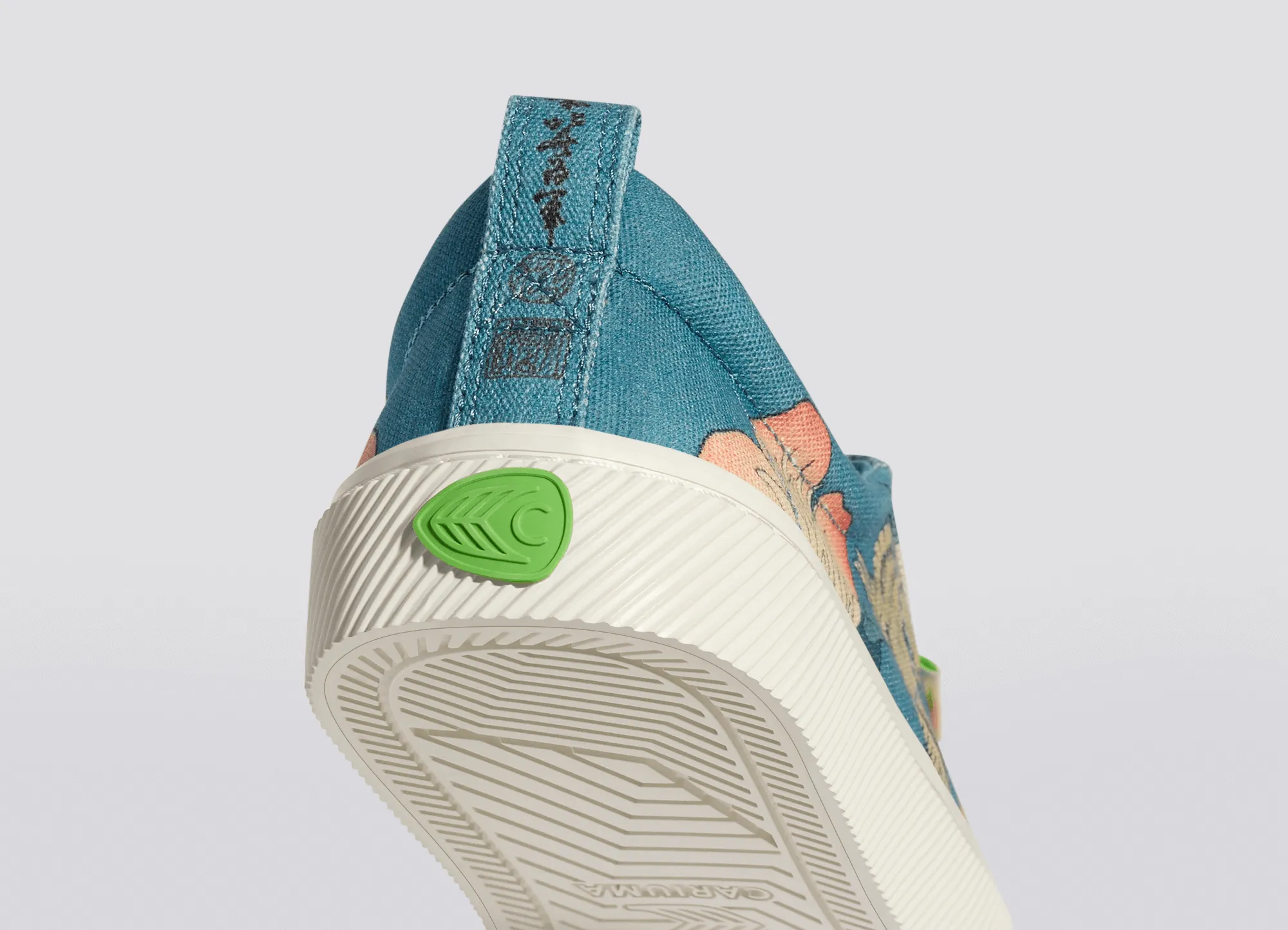 Hokusai OCA Low Peonies and Canary Print Canvas Sneaker Women