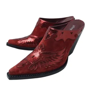 Jeffrey Campbell Eagleton Point Snip Toe Mule Western Boot Phoenix 6 Thunderbird