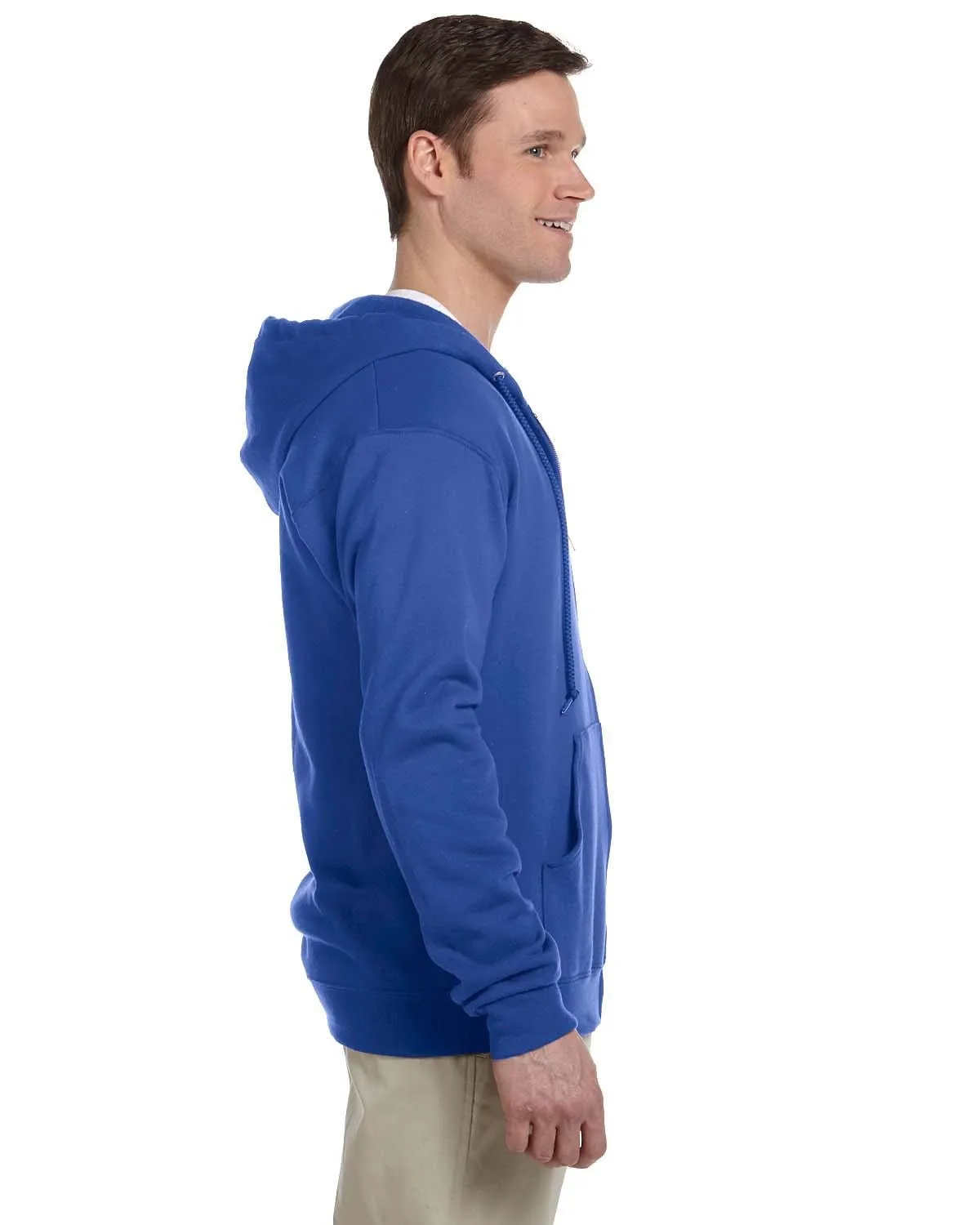 Jerzees Lightweight Full-Zip Hooded Sweatshirt | Royal