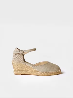 Jute wedge espadrilles with buckle - CALDES