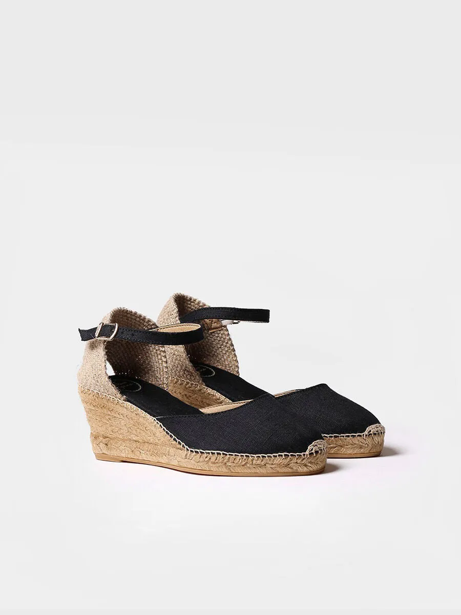 Jute wedge espadrilles with buckle - CALDES
